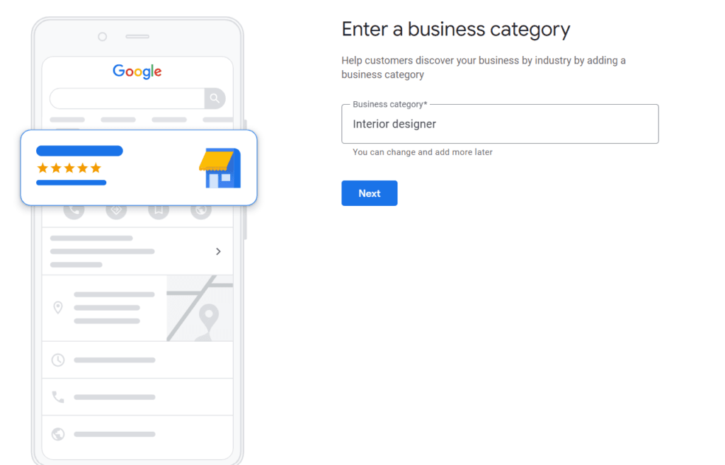 Add Business Category - GMB Profile Optimization