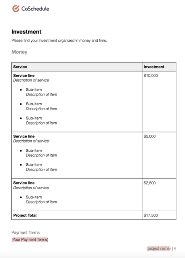 CoSchedule Marketing Proposal Template