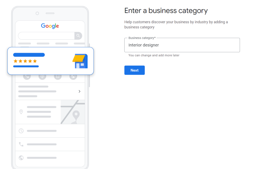 Add Business Category - GMB Profile Optimization